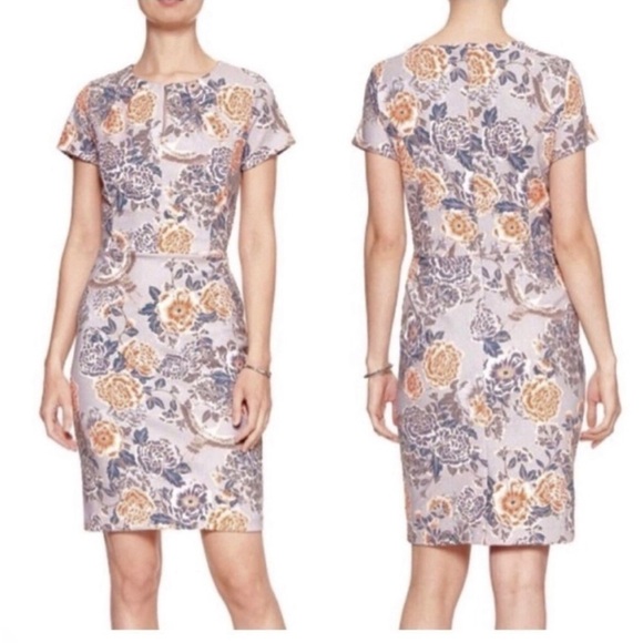 Banana Republic Dresses & Skirts - NWOT Banana Republic Blue Floral Dress, 4 Petite